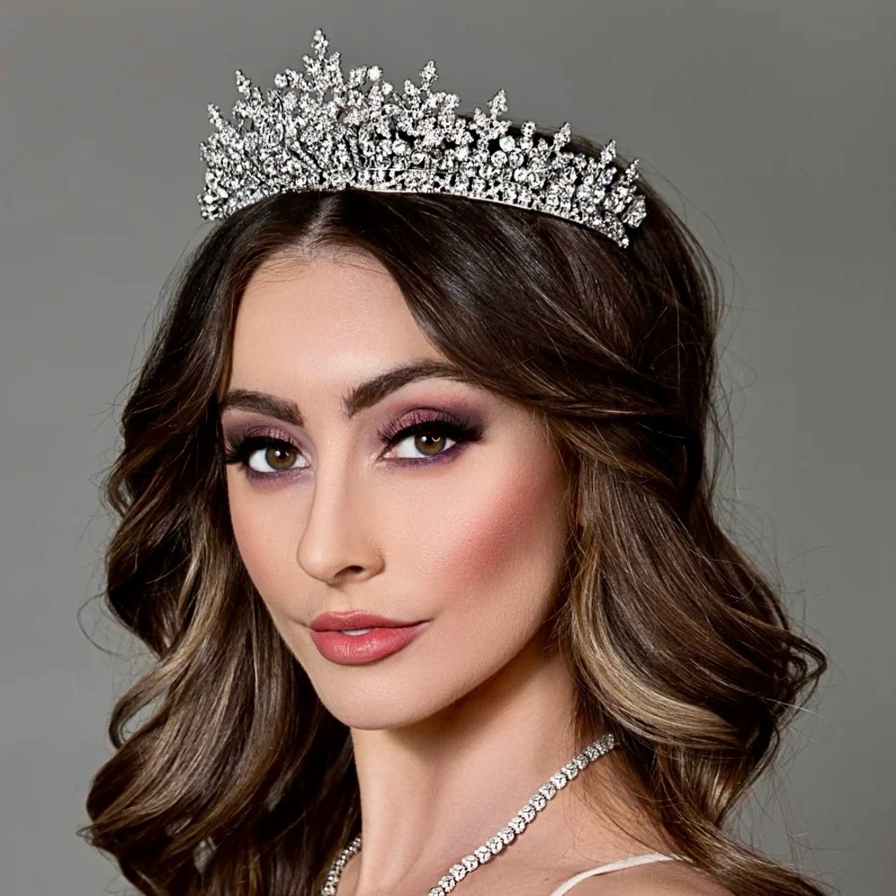 🆕 Gold Swarovski Queen Tiara Crown